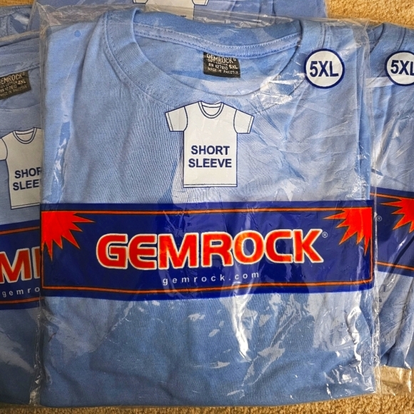 Gemrock Men's Solid Color T-Shirt - Sky Blue - Picture 3 of 4